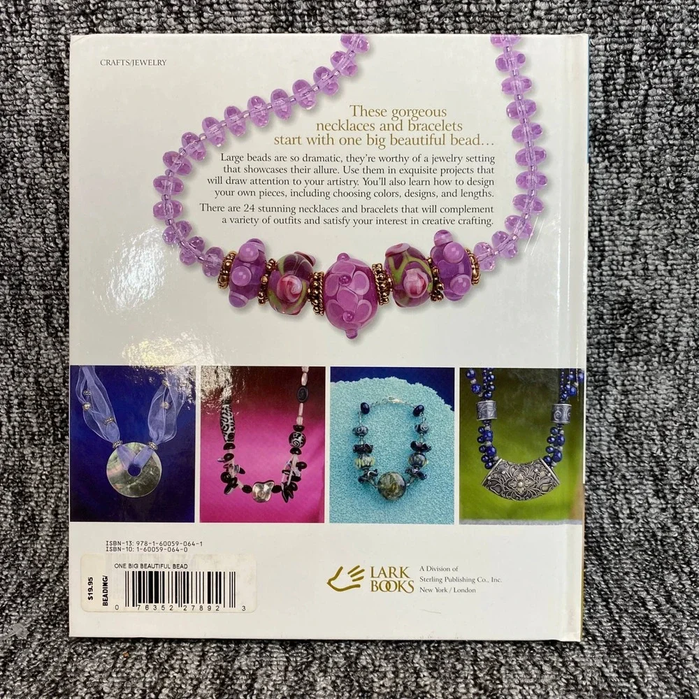 Lark Books One Big Beautiful Bead Sarah McConnell Hardcover Jewelry Making Craft